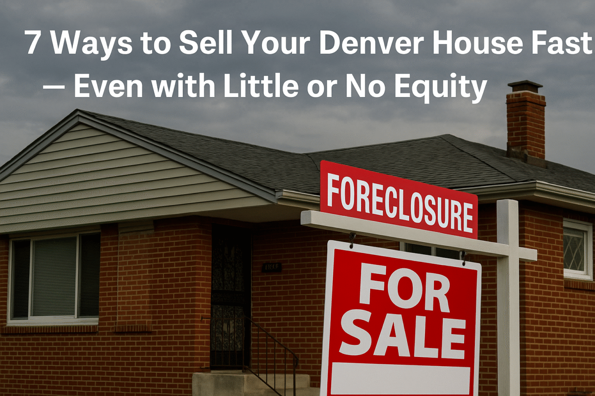 7 Ways to Sell Your Denver House Fast — Even with Little or No Equity